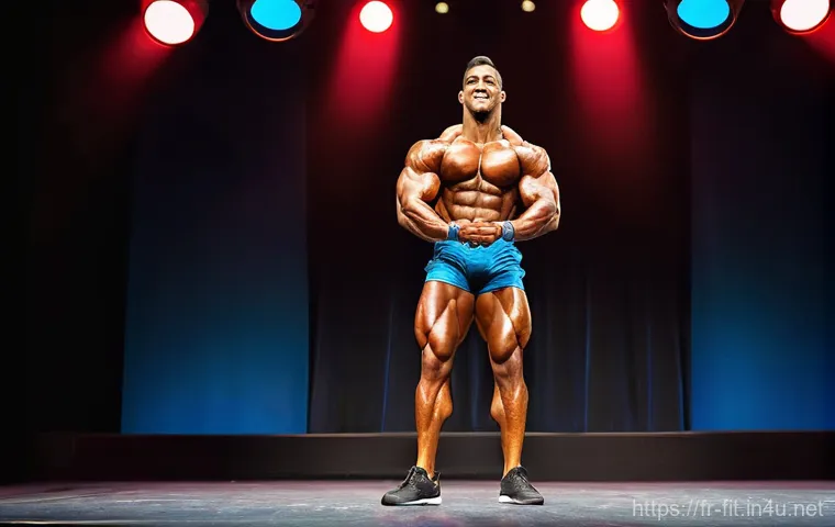 헬스트레이너 피트니스 대회 준비 - **Prompt 1: Focused Strength Training Session**
    "A powerful and determined female bodybuilder in...