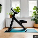 헬스트레이너 워라밸 실현 사례 - A modern and bright home gym setup for a personal fitness coach in a French urban apartment, featuri...
